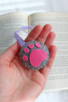 Semn de carte - Pisica gri ochi mov - Connie