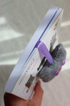 Semn de carte - Pisica gri ochi mov - Connie