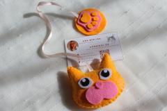 Semn de carte - Pisica portocalie - Dovleac