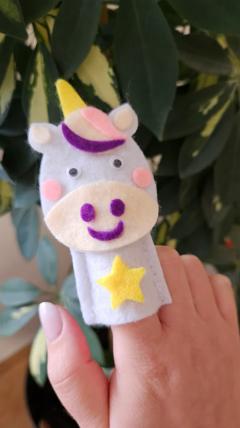 Marioneta pentru degete - Unicorn