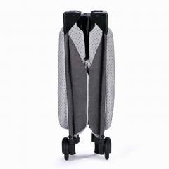 Patut pliabil cu accesorii pentru bebelusi - Leody, gri