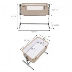 Patut  2 in 1 Co Sleeper pentru copii - Neste Up, Bej