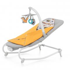 Sezlong 3 in 1 pentru bebelusi - Felio 2, Forest Yellow