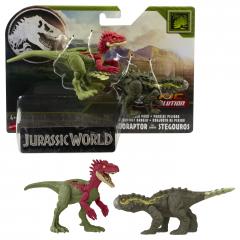 Jucarie - Jurassic World Danger Pack - Dinozauri  Eoraptor vs Stegorous