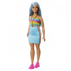 Papusa - Barbie Fashionistas - Cu par auriu si top sport