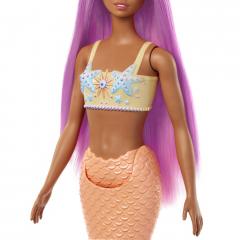 Papusa - Barbie Dreamtopia - Sirena cu parul roz si coada portocalie