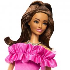 Papusa - Barbie Fashionistas - Satena cu rochie roz