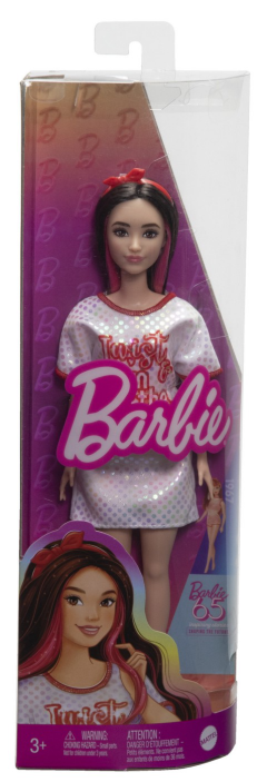 Papusa - Barbie Fashionistas - Bruneta cu rochita sport