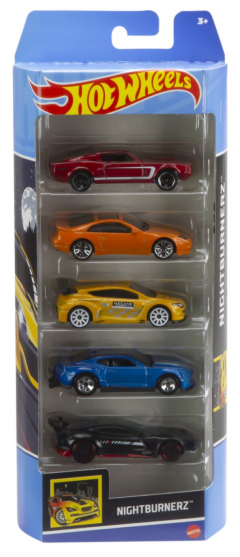 Set 5 masini - Hot Wheels - Nightburnerz