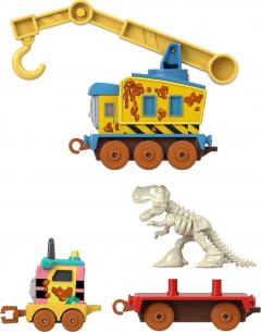 Jucarie - Thomas - Locomotiva cu vagon push along si Dino