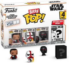 Set 4 figurine - Bitty Pop! Star Wars: The Mandalorian: Moff Gideon, Incinerator Stormtrooper, Dark Trooper, & Mystery Chase Figure