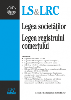 Legea societatilor. Legea registrului comertului