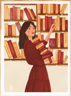 Print de arta - Bibliotecara
