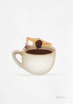 Print de arta - A fost o saptamana lunga - Eu, luni, ora 9:15