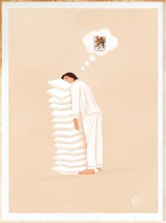 Print de arta - Cafeaua este inlocuitorul natural al somnului - Vara