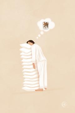 Print de arta - Cafeaua este inlocuitorul natural al somnului - Vara