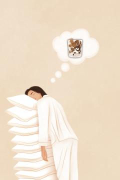 Print de arta - Cafeaua este inlocuitorul natural al somnului - Vara