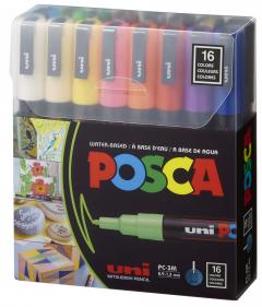 Set 16 markere - Posca PC-3M - Multicolor