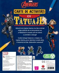 Marvel. Avengers. Carte de activitati cu tatuaje