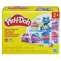 PLAY-DOH SET 6 CUTII PASTA MODELATOARE CU SCLIPICI