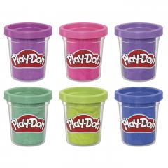 PLAY-DOH SET 6 CUTII PASTA MODELATOARE CU SCLIPICI