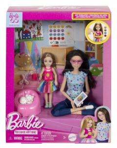 Set 2 papusi si accesorii - Barbie You Can Be Anything - Terapeut in arta