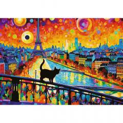Puzzle 1000 piese - Pisica din Paris