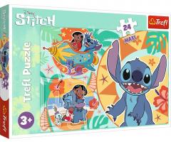 Puzzle 24 piese - Maxi - Lilo & Stitch - Ziua vesela a lui Lilo si Stitch