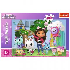 Puzzle 100 piese - Gabby's Dollhouse - Prietenii lui Gabby