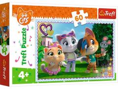 Puzzle 60 piese - 44 pisici - Jocul pisicilor