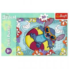 Puzzle 30 piese - Lilo & Stitch - Stitch in vacanta