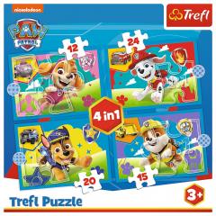 Puzzle 4 in 1 - Patrula catelusilor - Echipa