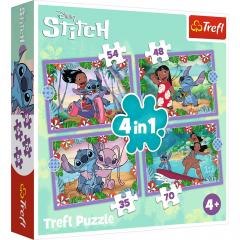 Puzzle 4 in 1 - Lilo & Stitch - Ziua fermecata