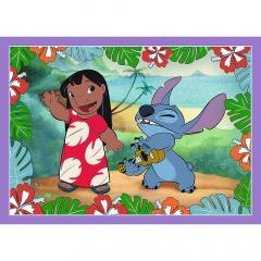 Puzzle 4 in 1 - Lilo & Stitch - Ziua fermecata
