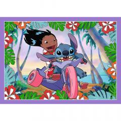 Puzzle 4 in 1 - Lilo & Stitch - Ziua fermecata
