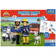 Puzzle 24 piese - Trefl Primo - Super Maxi - Pompierul Sam - Echipa pompierilor