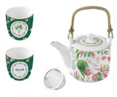 Set ceainic cu 2 cesti - Botanic Chic