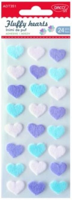 Accesorii craft - Inimi de puf