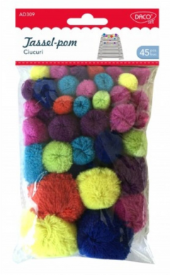 Accesorii craft - Ciucuri colorati