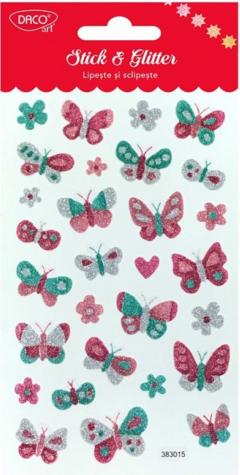Set stickere - Lipeste si sclipeste - Fluturi