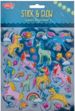 Set stickers - Lipeste si lumineaza - Unicorni