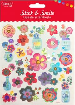 Stickere - Stick and Smile - Flori multicolore