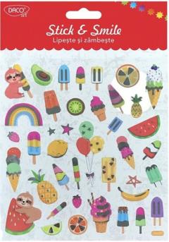 Set stickere - Lipeste si zambeste - Inghetata