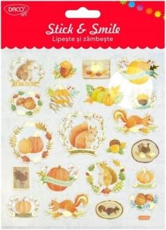 Set stickers - Lipeste si zambeste - Veverite si dovlecei
