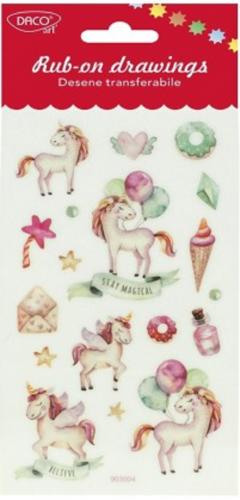 Set stickers - Desene transferabile - Unicorni