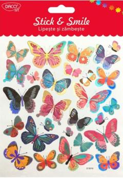 Set stickers - Stick and Smile - Fluturi colorati