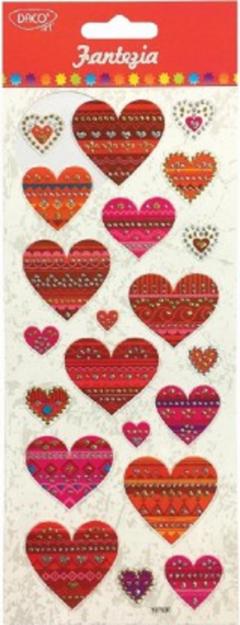 Set stickere - Fantezia - Inimi rosii