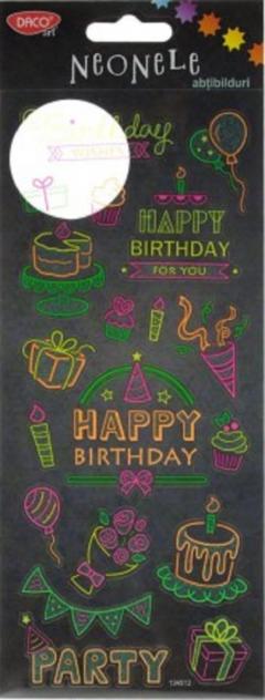 Set stickers - Neonele - Happy Birthday