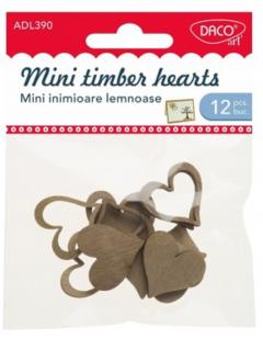 Accesorii craft - Mini-inimi lemnoase