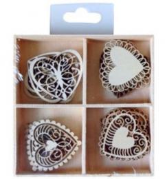 Accesorii craft - Inimi lemnoase